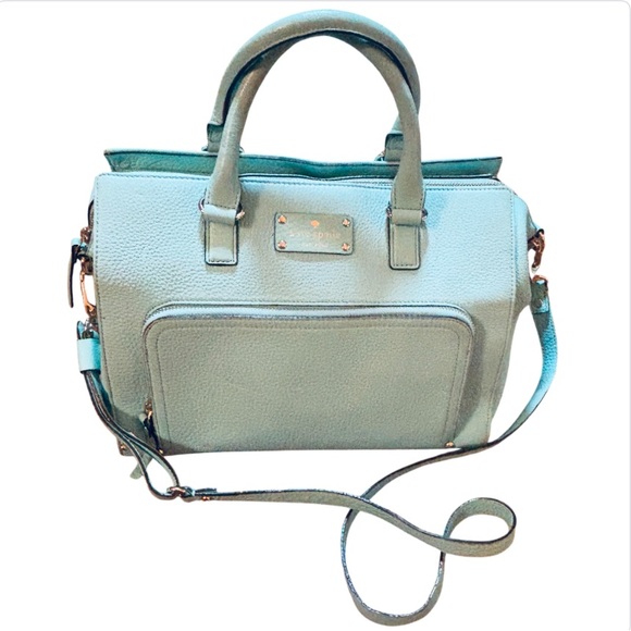 kate spade Handbags - Kate Spade New York Marian Baxter Street Dusty Mint Leather Crossbody Satchel